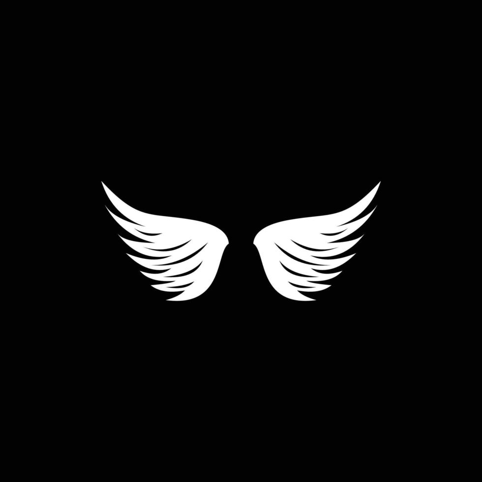 ícone de vetor de asas de pássaro. ícone de vetor de asas de anjo.
