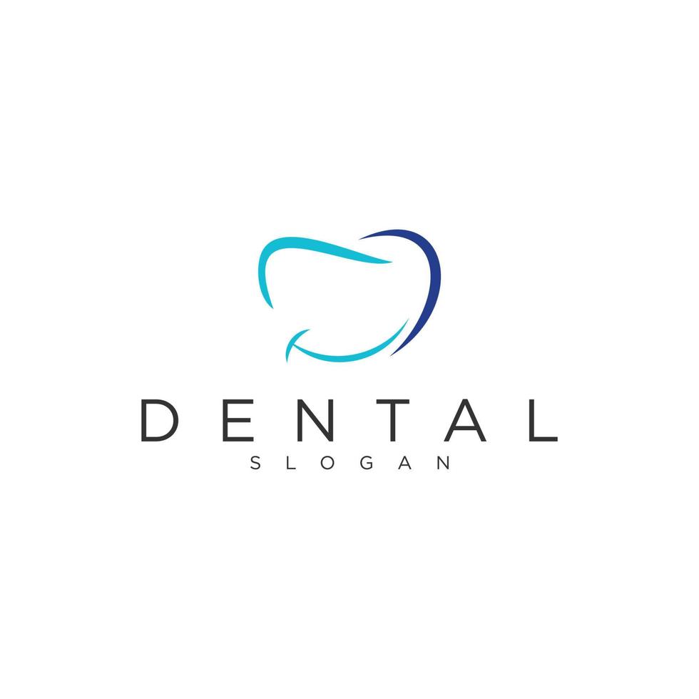 clínica odontológica logotipo dente design abstrato vetor modelo estilo linear. ícone do conceito do logotipo do médico estomatologia do dentista.