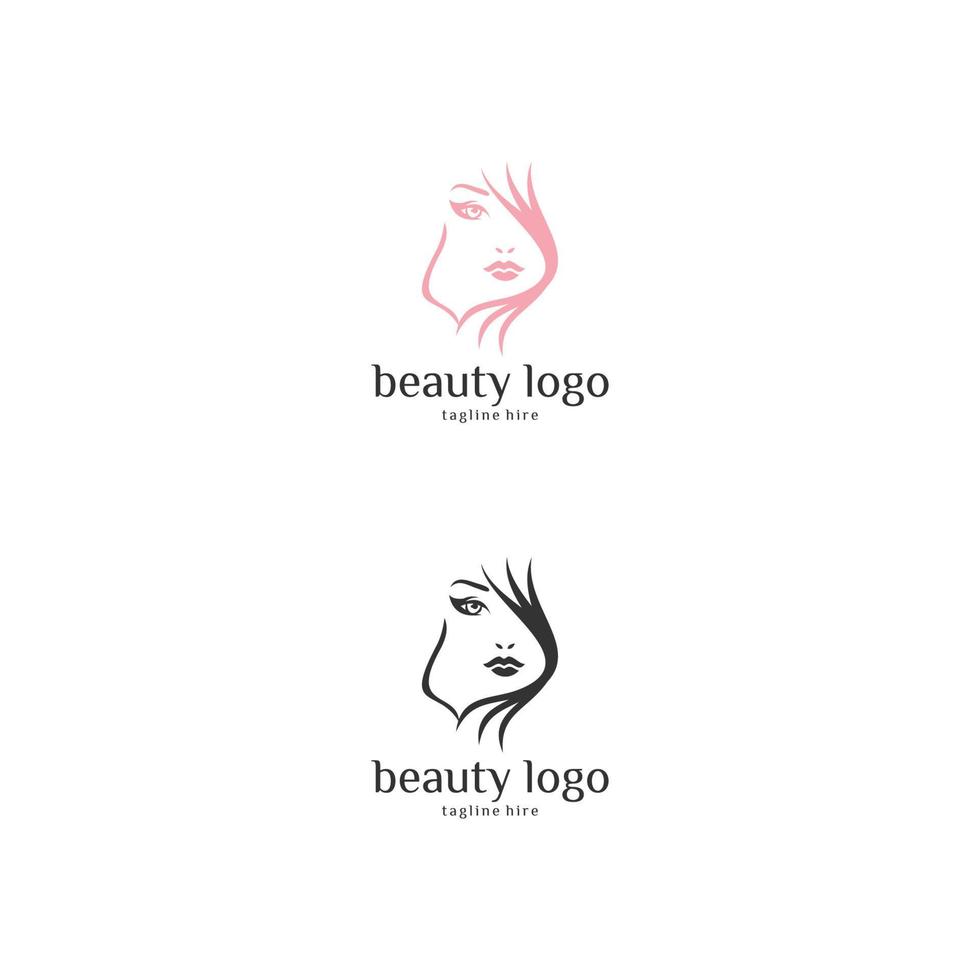 logotipo de moda de mulher de beleza. vetor