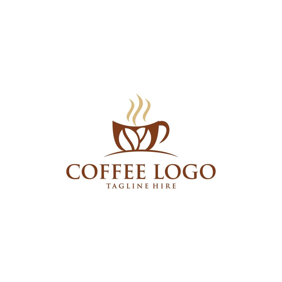 vetor de design de logotipo de café coffee