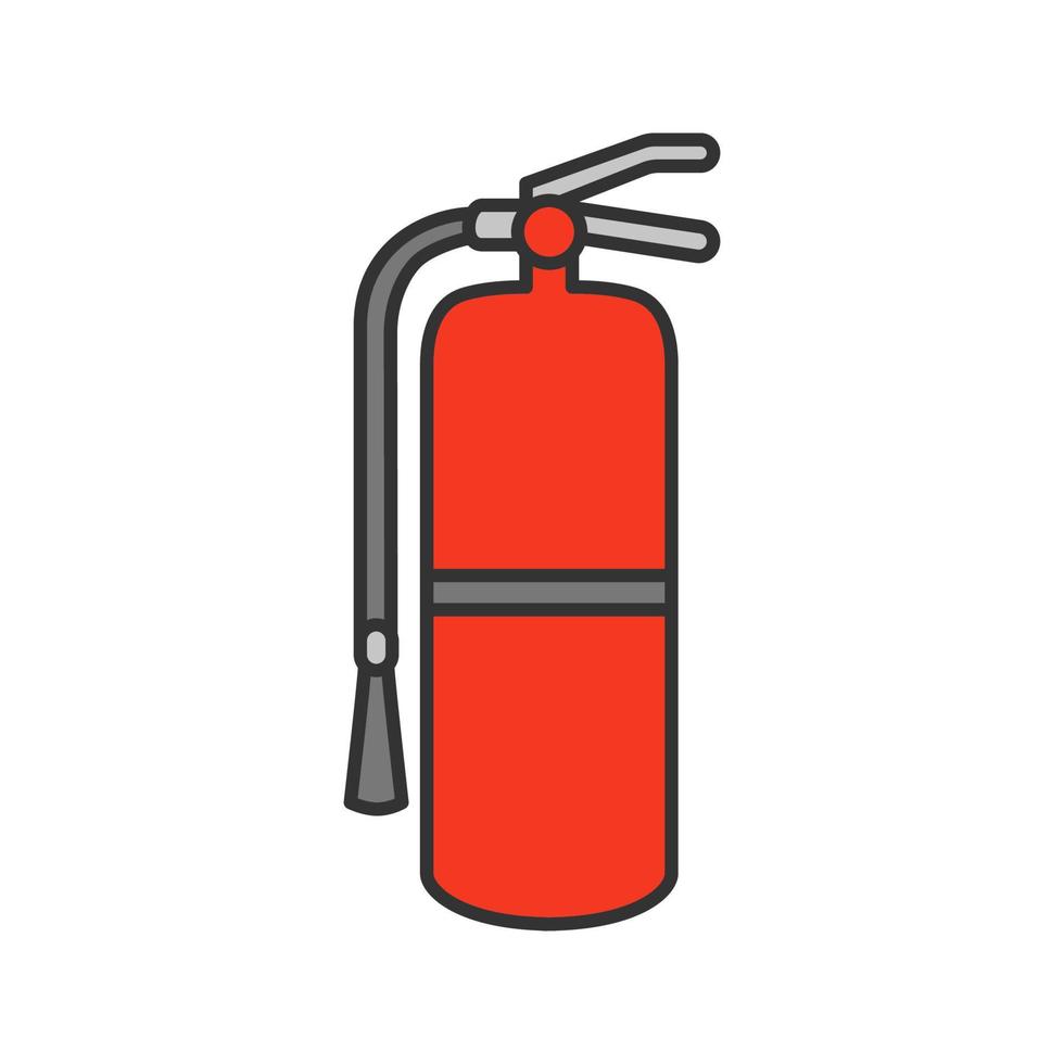 ícone de cor do extintor de incêndio. equipamentos de combate a incêndio. ilustração vetorial isolada vetor