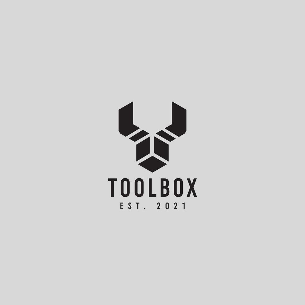 ilustração de design de logotipo de ícone de caixa de ferramentas vetor
