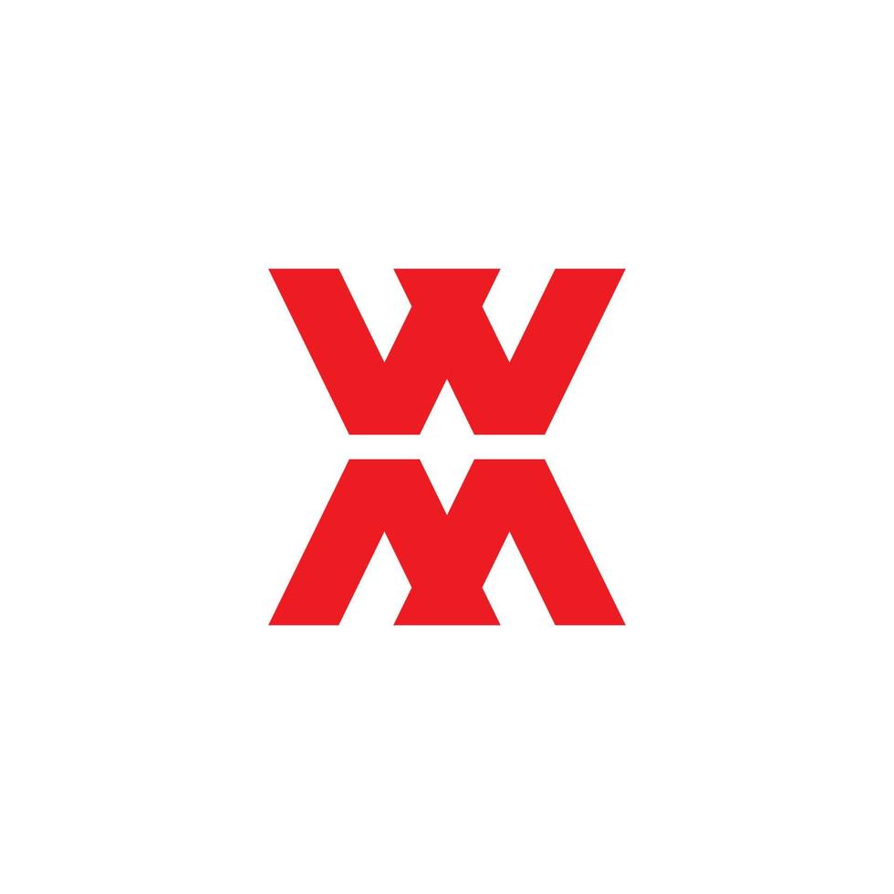 wm logotipo geométrico vetor