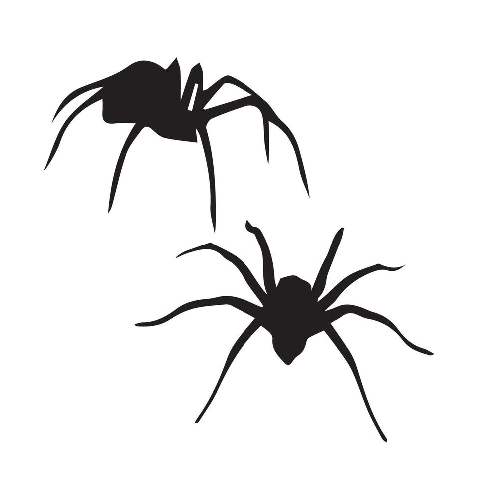 arte de silhueta de aranha vetor