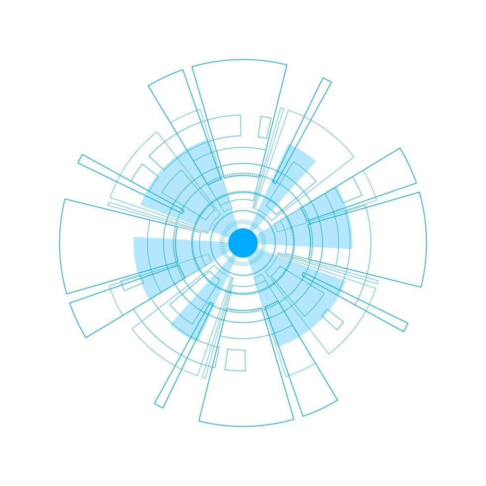 modelo abstrato de tecnologia futurista, interfaces de usuário virtuais inovadoras, hud, vetor de fundo de velocidade de seta