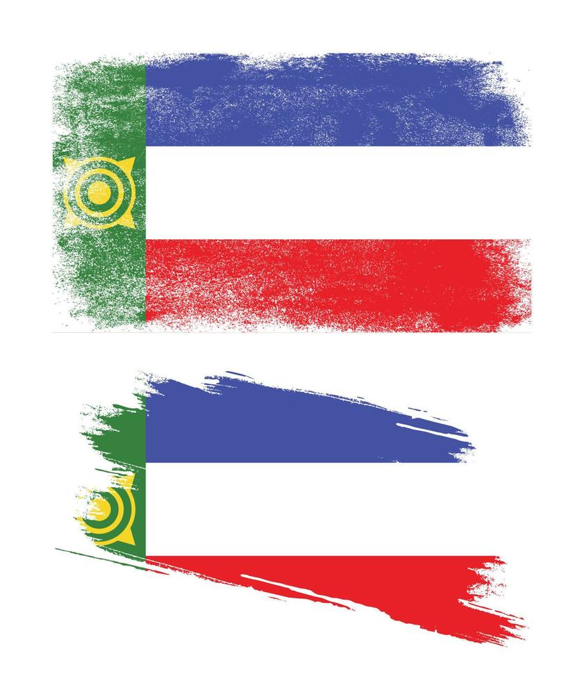 bandeira cacássia com textura grunge vetor