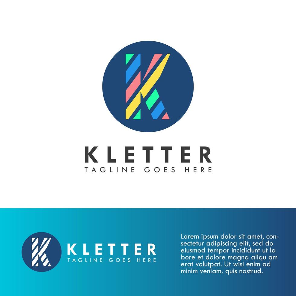 logotipo da letra do alfabeto k e design do ícone vetor