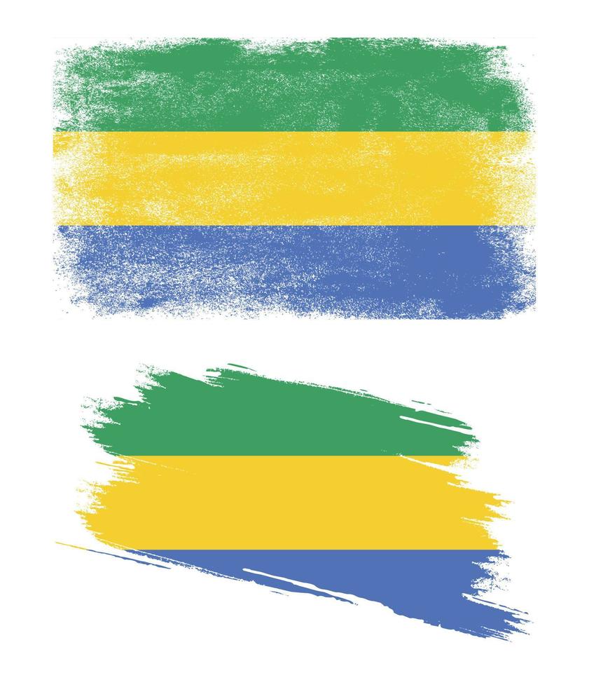 bandeira do gabão em estilo grunge vetor