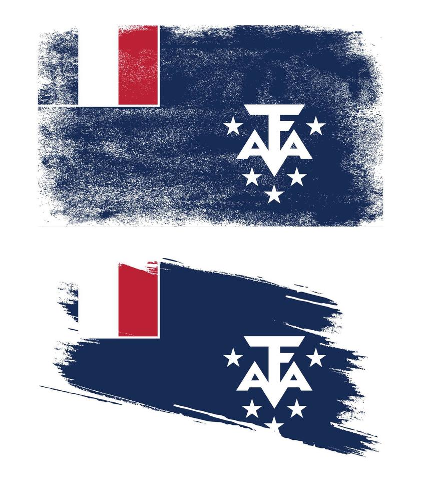 bandeira das terras do sul e da Antártida francesa em estilo grunge vetor