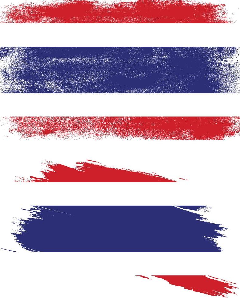 bandeira da tailândia em estilo grunge vetor