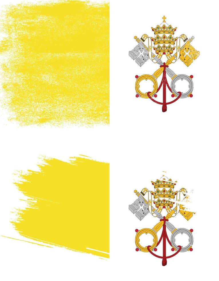 Cidade do Vaticano Santa Sé bandeira em estilo grunge vetor