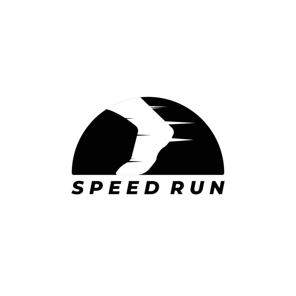 modelo de logotipo de corrida de velocidade. inspiração de modelo de logotipo de silhueta. ilustração vetorial vetor