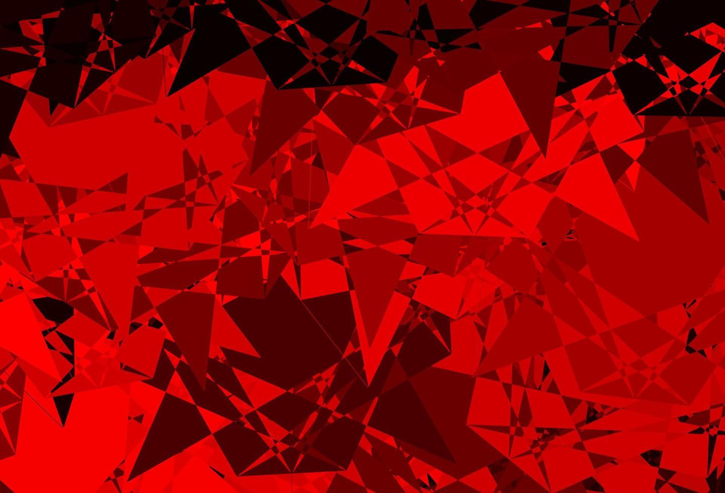 textura vector vermelho escuro com triângulos aleatórios.