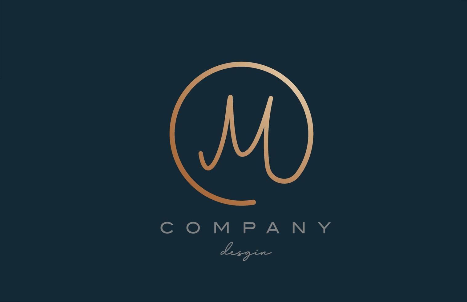 brown juntou-se ao design do ícone do logotipo da letra do alfabeto m. modelo criativo conectado manuscrito para empresa e negócios vetor