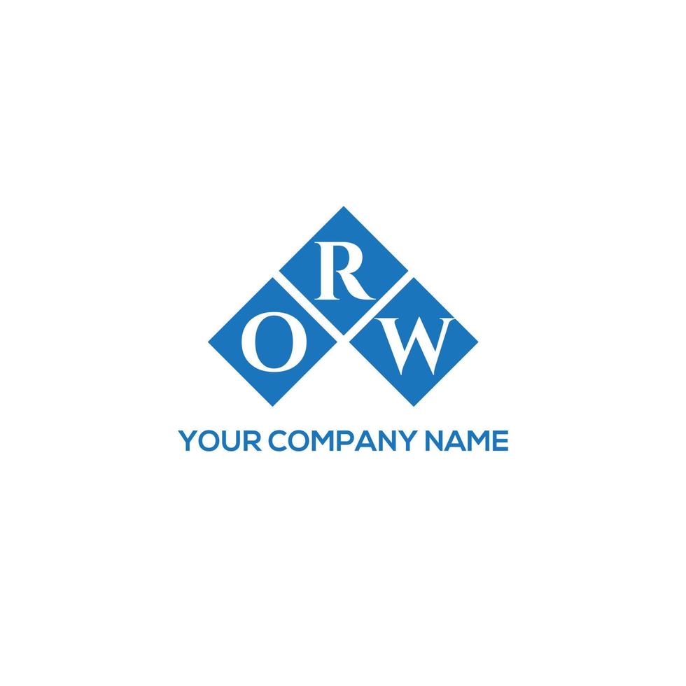 design de logotipo de carta orw em fundo branco. orw conceito de logotipo de carta de iniciais criativas. orw design de letras. vetor