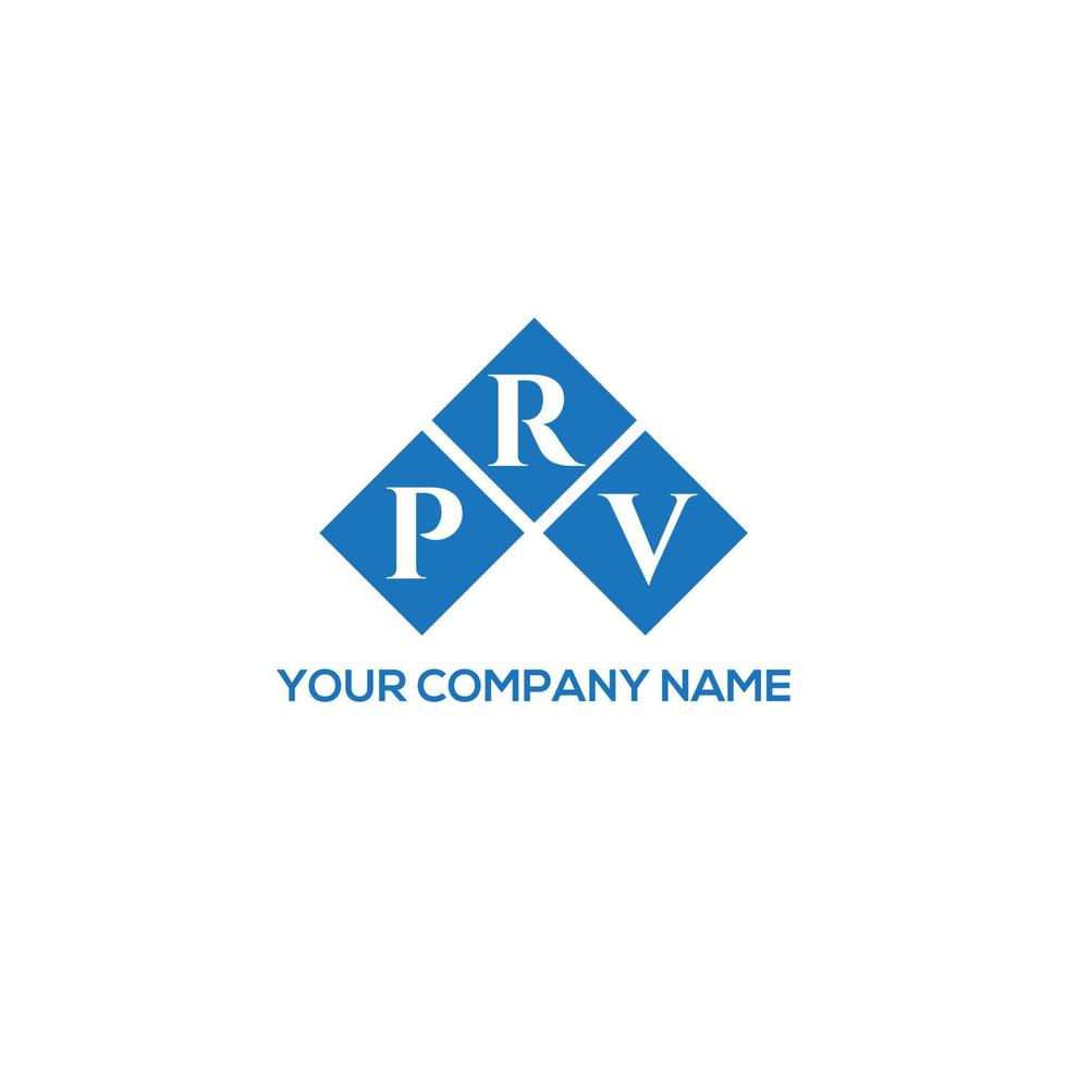 prv carta logotipo design em fundo branco. prv conceito de logotipo de letra de iniciais criativas. projeto de letra prv. vetor