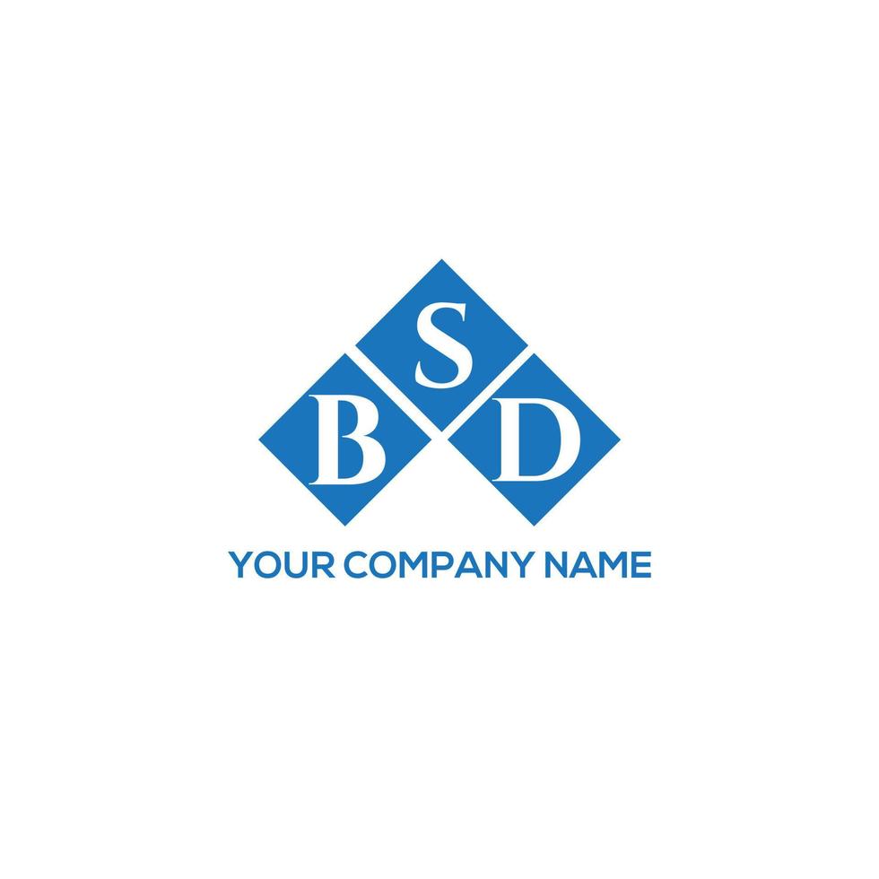 design de logotipo de letra bsd em fundo branco. conceito de logotipo de letra de iniciais criativas bsd. design de letra bsd. vetor