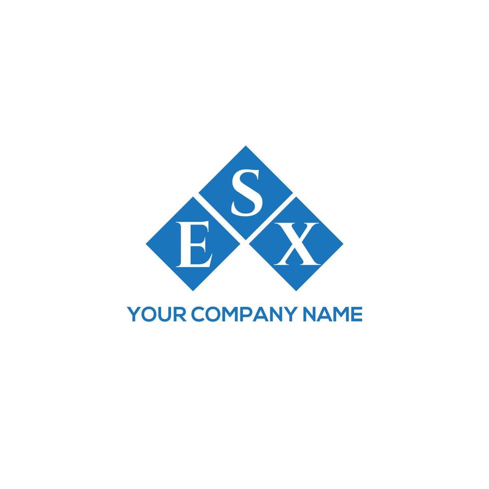 conceito de logotipo de carta de iniciais criativas esx. esx carta design.esx carta logo design em fundo branco. conceito de logotipo de carta de iniciais criativas esx. design de carta esx. vetor