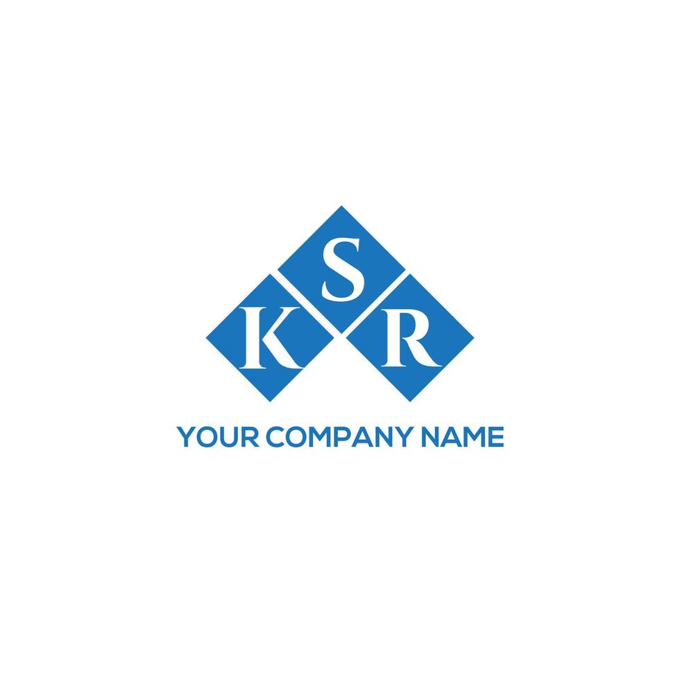 design de logotipo de carta ksr em fundo branco. conceito de logotipo de letra de iniciais criativas ksr. design de letra ksr. vetor