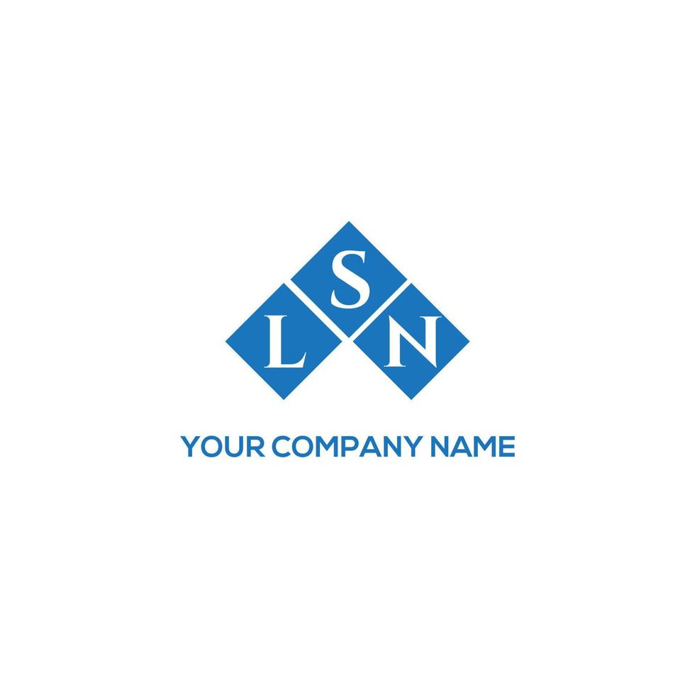 Design de logotipo de carta lsn em fundo branco. Conceito de logotipo de letra de iniciais criativas lsn. design de letra lsn. vetor