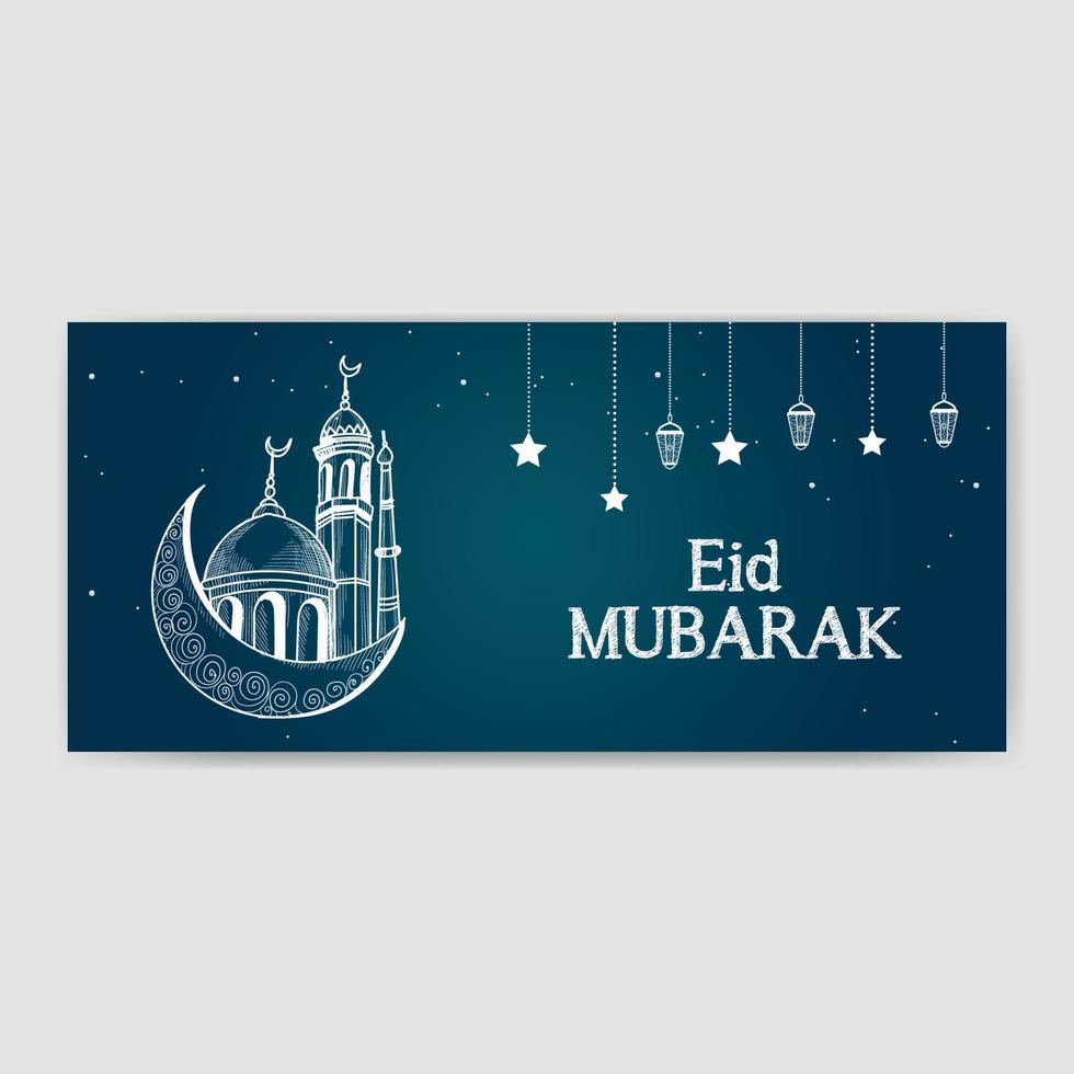 design de capa de mídia social eid al adha mubarak vetor