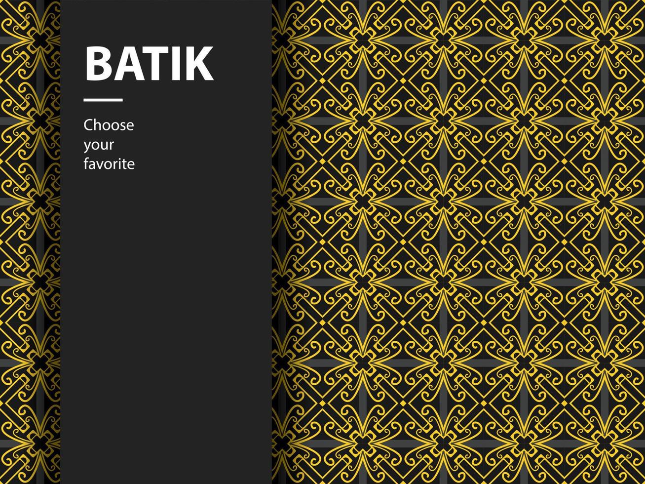 vetor de batik étnico padrão indonésio moda sem costura vintage têxtil abstrato