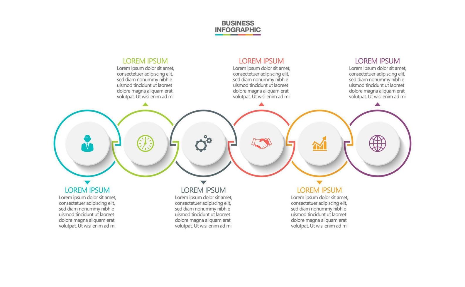 apresentação modelo de infográfico de negócios vetor