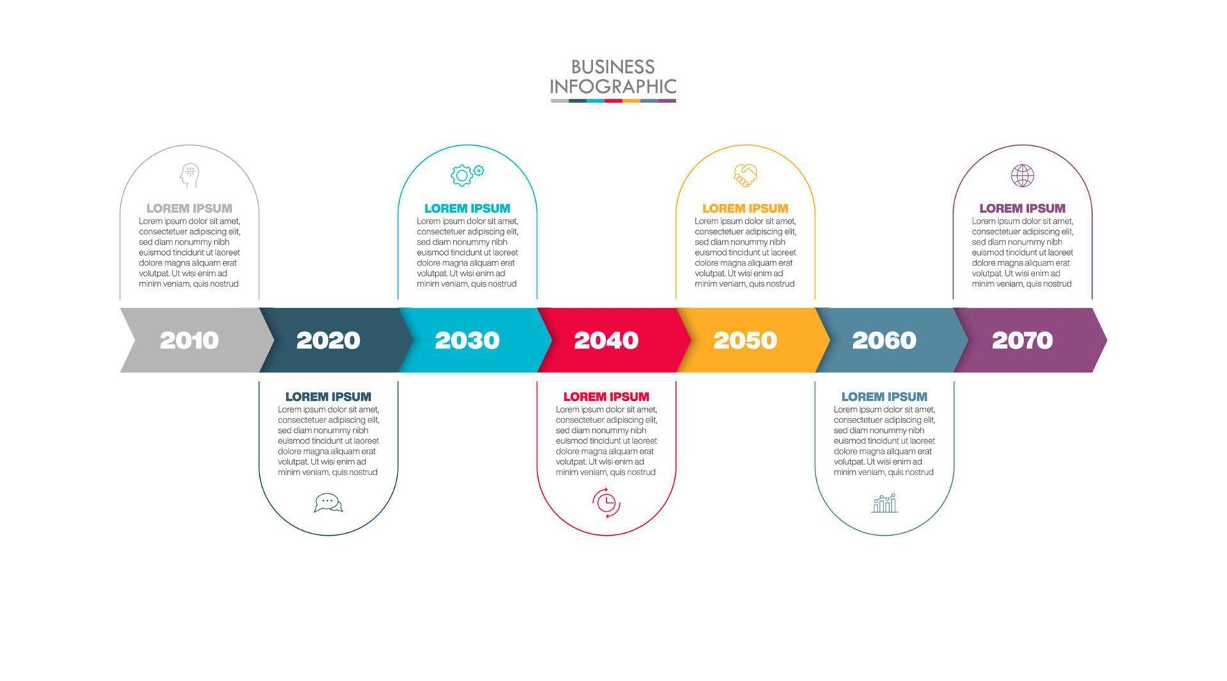 apresentação modelo de infográfico de negócios vetor