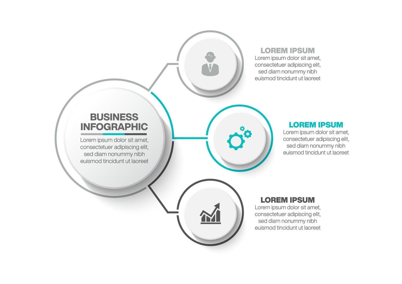 apresentação modelo de infográfico de negócios vetor