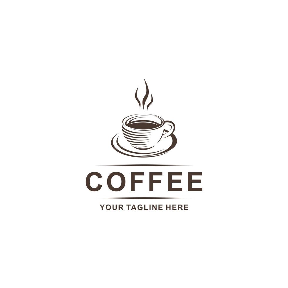 logotipo do café - ilustração vetorial, adequado para sua necessidade de design, logotipo, ilustração, animação, etc. vetor
