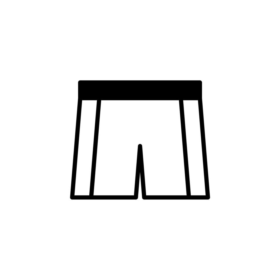 shorts, casual, calças modelo de logotipo de ilustração vetorial de ícone de linha sólida. adequado para muitos propósitos. vetor