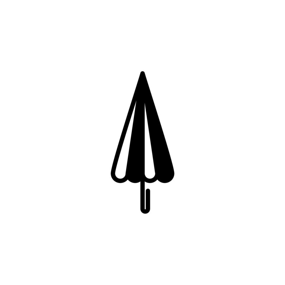 guarda-chuva, tempo, modelo de logotipo de ilustração de vetor de ícone de linha sólida de proteção. adequado para muitos propósitos.