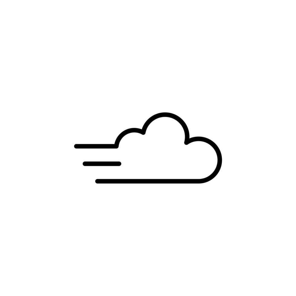 vento, modelo de logotipo de ilustração vetorial de ícone de linha sólida de ar. adequado para muitos propósitos. vetor