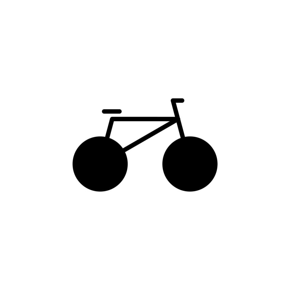 bicicleta, modelo de logotipo de ilustração vetorial de ícone de linha sólida de bicicleta. adequado para muitos propósitos. vetor