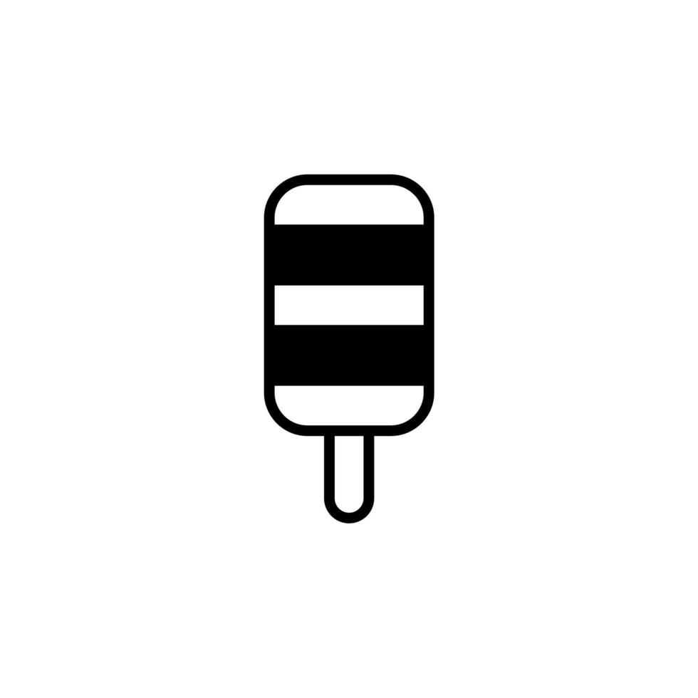 sorvete, sobremesa, modelo de logotipo de ilustração vetorial de ícone de linha sólida doce. adequado para muitos propósitos. vetor