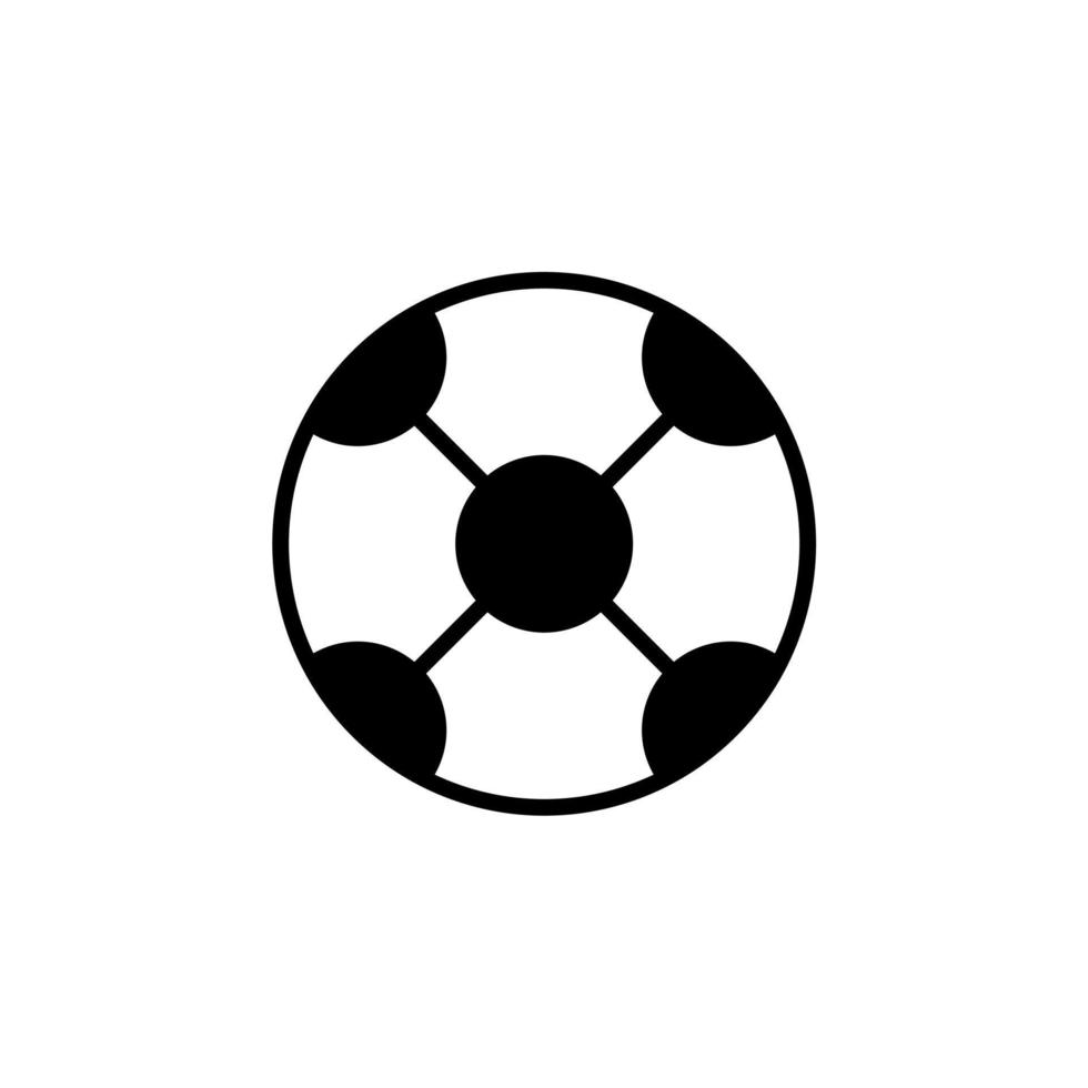 futebol, modelo de logotipo de ilustração vetorial de ícone de linha sólida de futebol. adequado para muitos propósitos. vetor