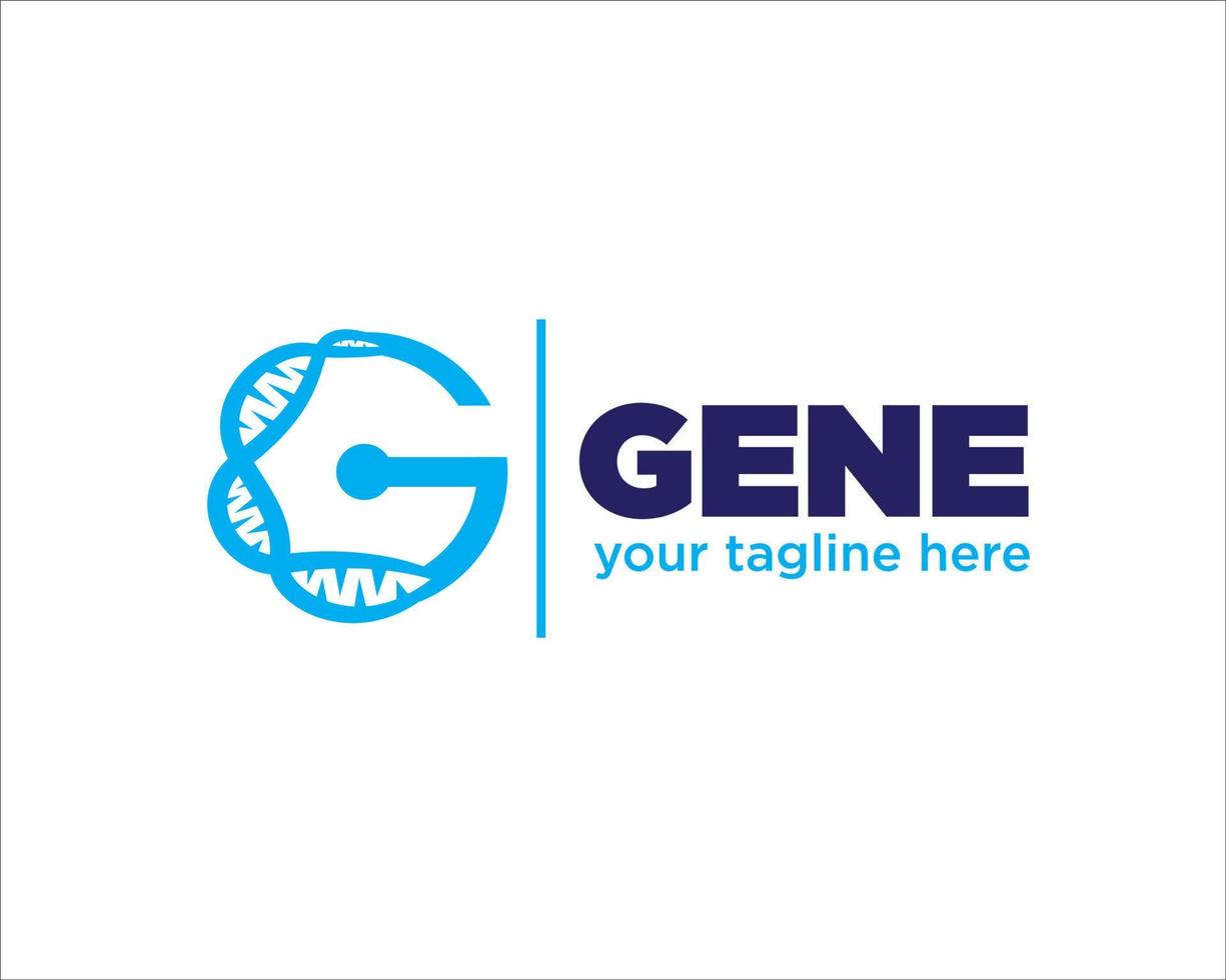 g gene logotipo projeta saúde e laboratório vetor