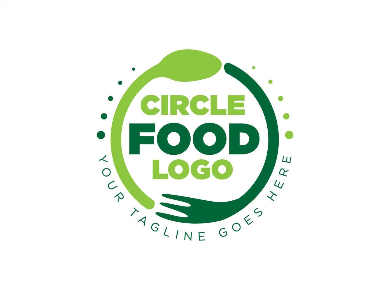 designs de logotipo de círculo de comida vetor ícone moderno simples e símbolo