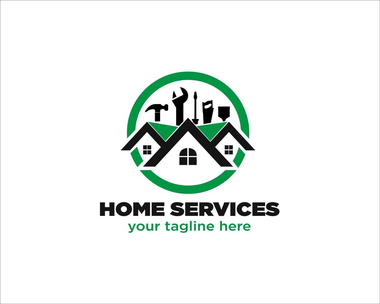 designs de logotipo de serviço doméstico vetor