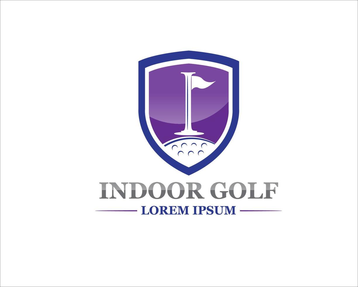 logotipo de golfe projeta ícone e símbolo vetor minimalista