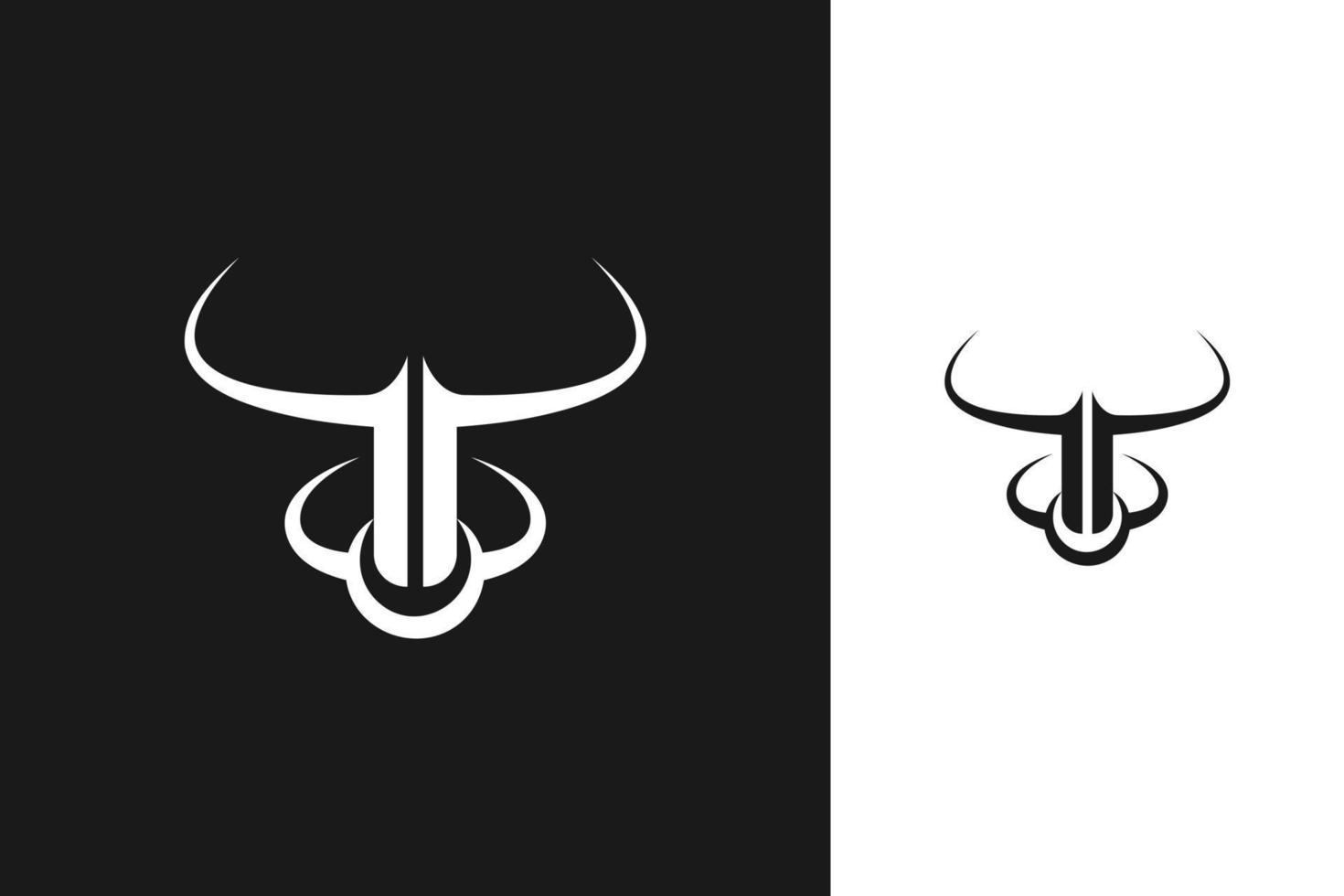 design de logotipo rr formando um touro vetor