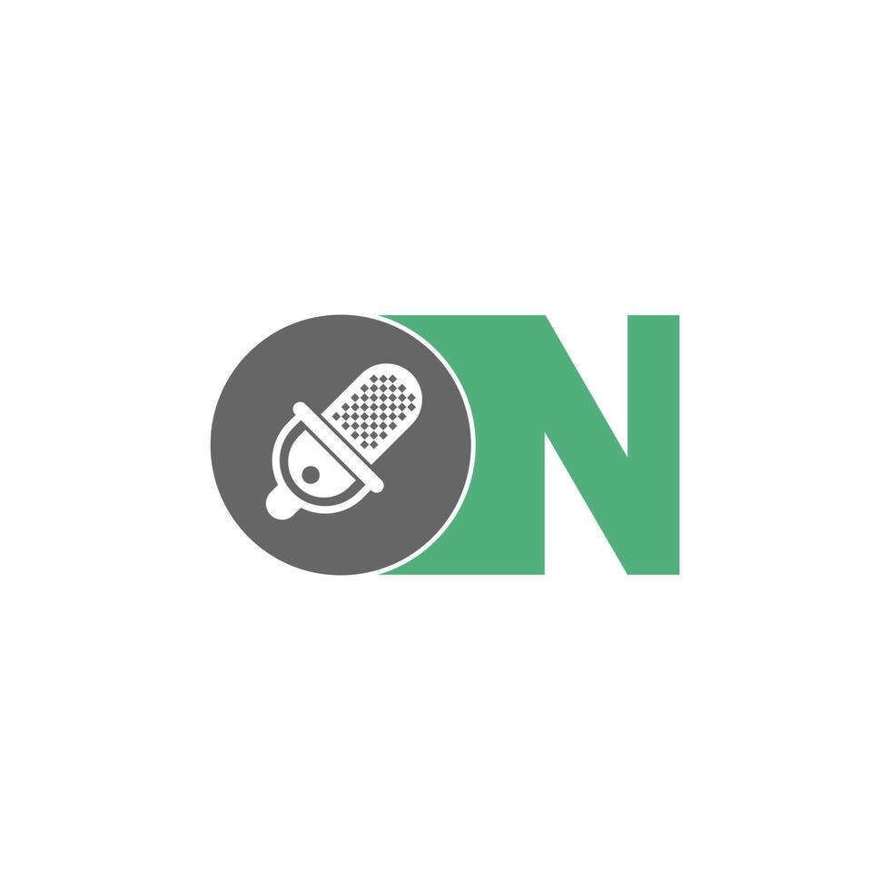 microfone, ilustração de design de logotipo de ícone de microfone vetor