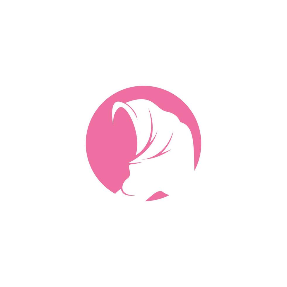 modelo de design de ilustração de ícone de logotipo hijab vetor