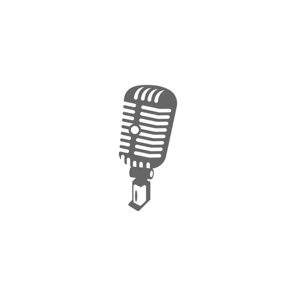 microfone, ilustração de design de logotipo de ícone de microfone vetor