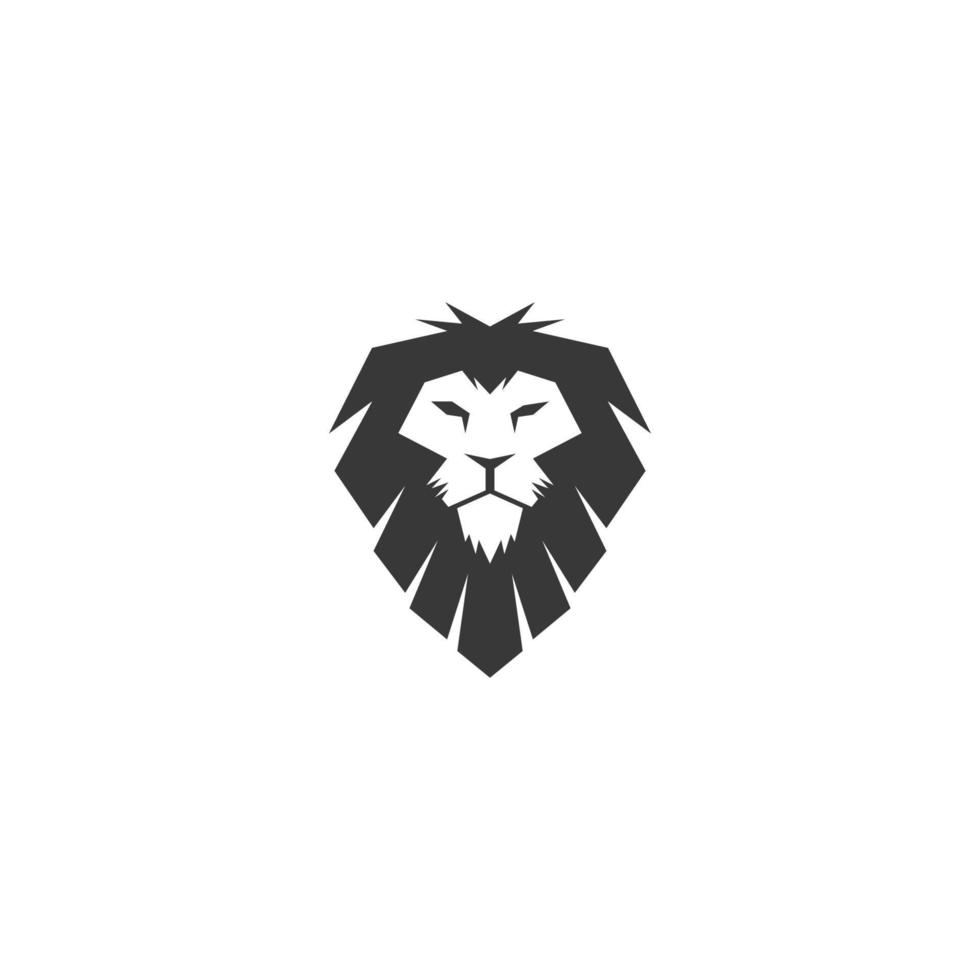 modelo de vetor de design de logotipo de ícone de cabeça de leão