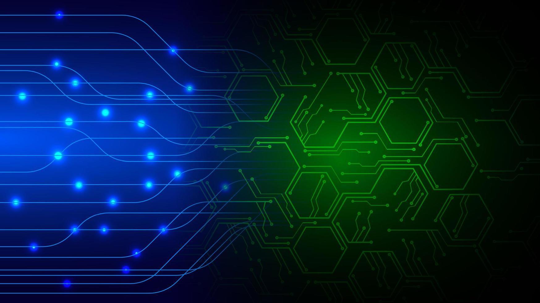 fundo de conceito de tecnologia futura de circuito cibernético vetor