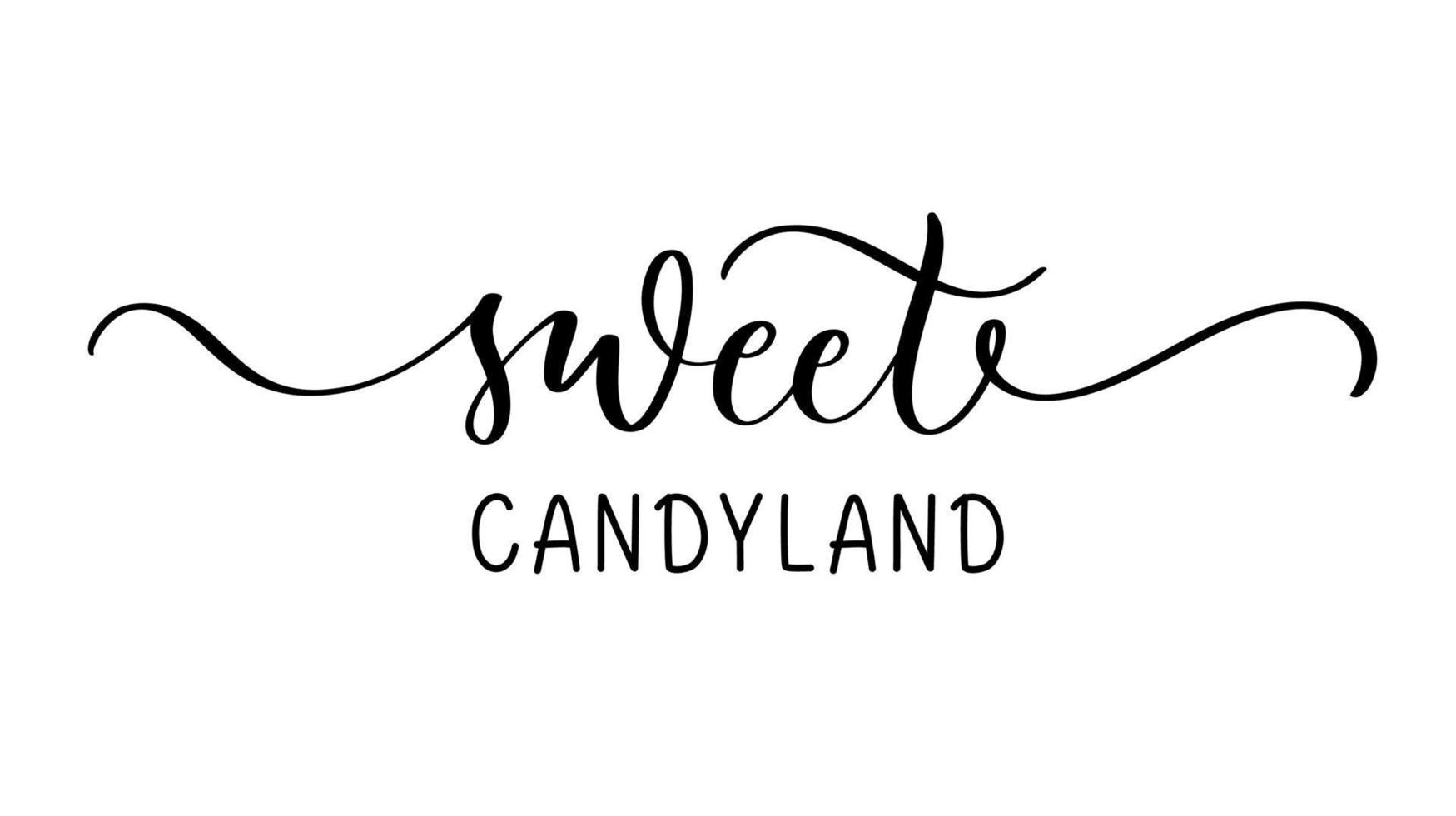 logotipo de letras da loja candyland doce. vetor
