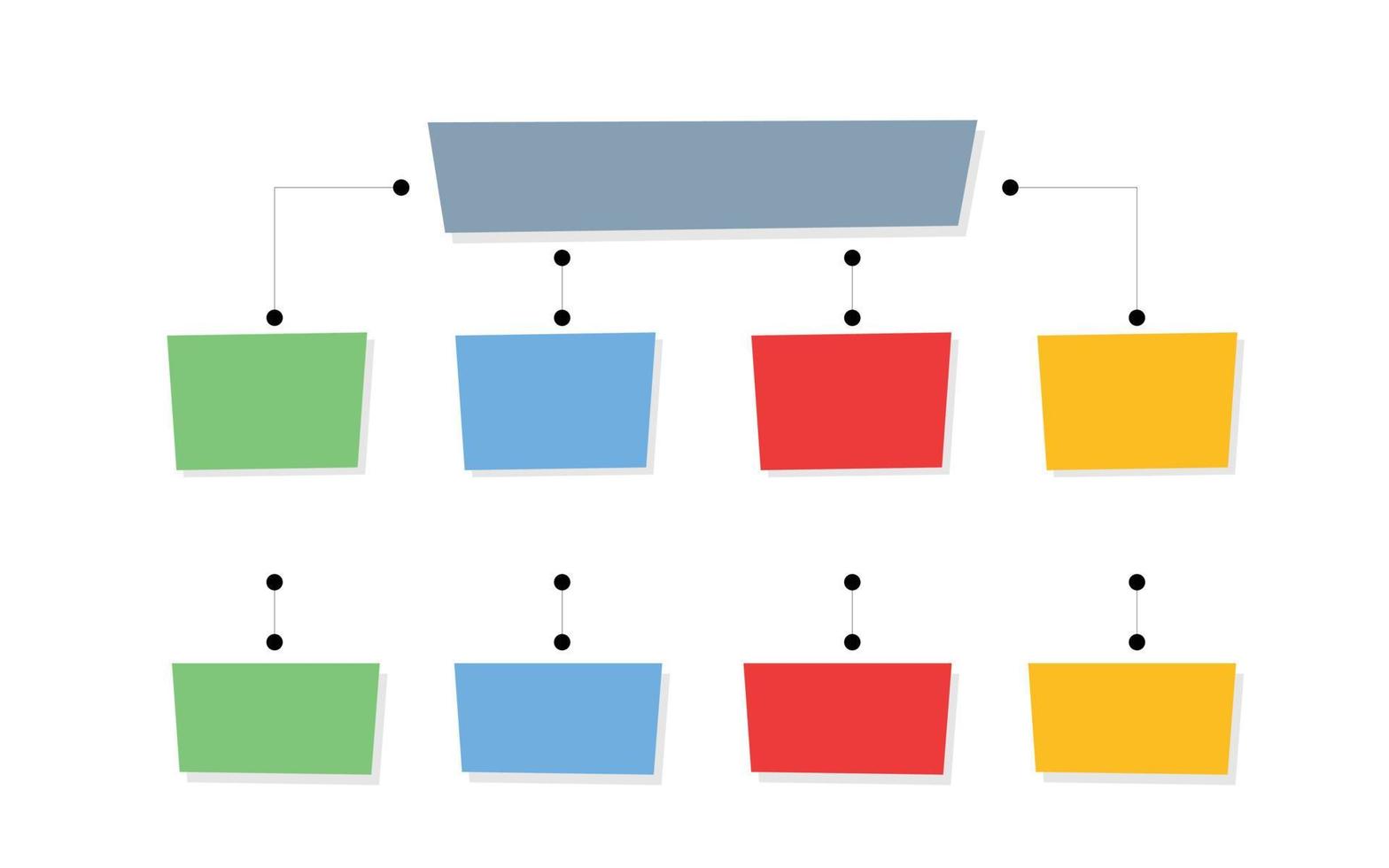 diagrama de fluxo. fluxogramas de fluxo de trabalho, gráfico de infográficos estruturais de negócios e fluxogramas isolados conjunto de vetores. estrutura de hierarquia de negócios, diagrama e fluxograma organizacional vetor