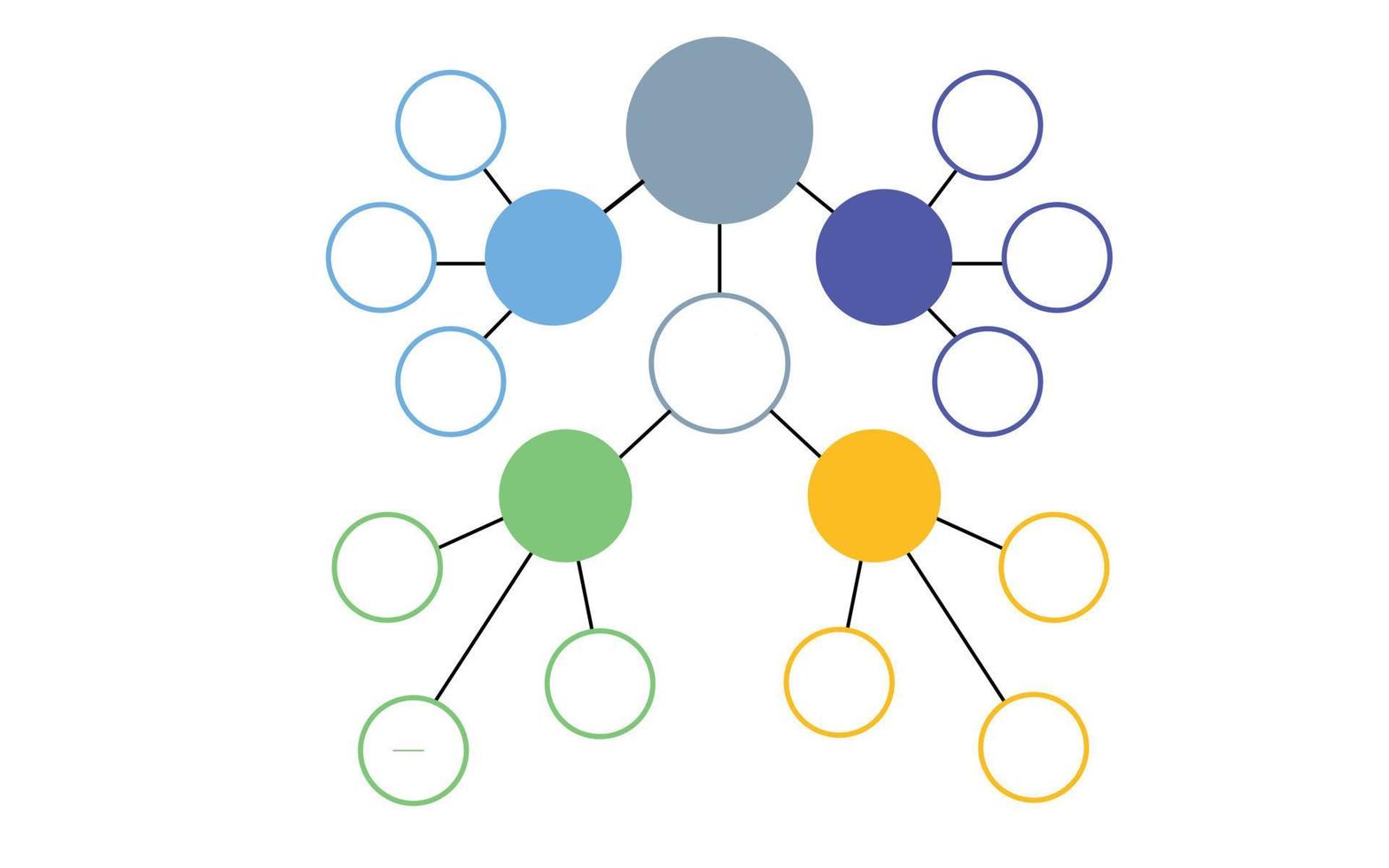 ilustração em vetor criativo do modelo de infográfico de mapa mental isolado em fundo transparente com lugar para o seu conteúdo.