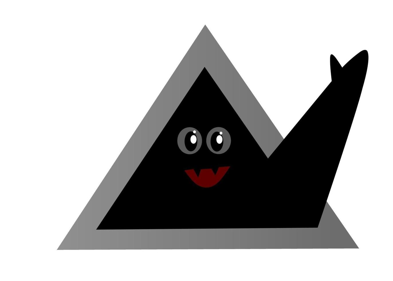 vetor de personagem de monstro triangular